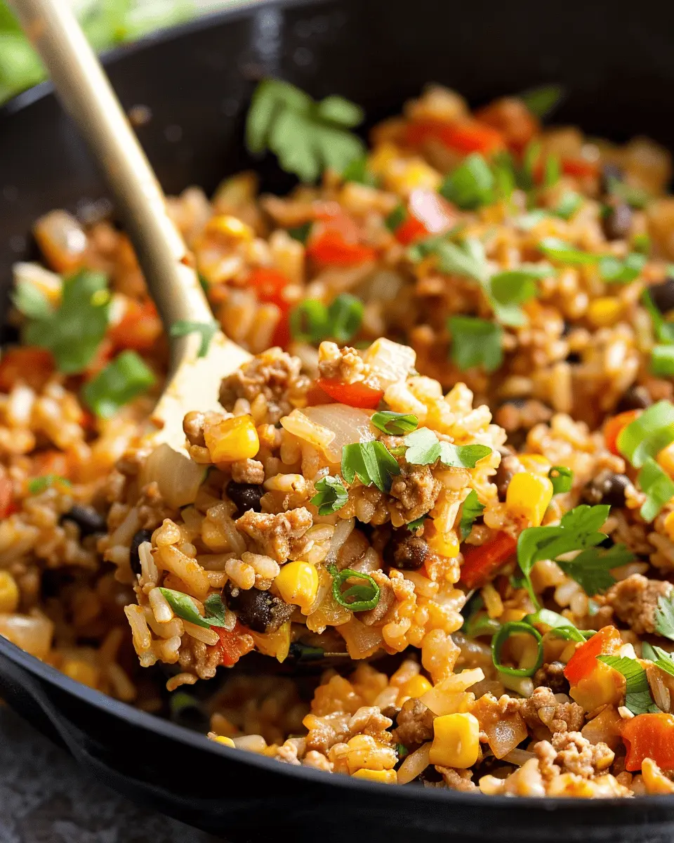 Southwest Rice and Ground Turkey Skillet: A Quick, Flavorful Delight
