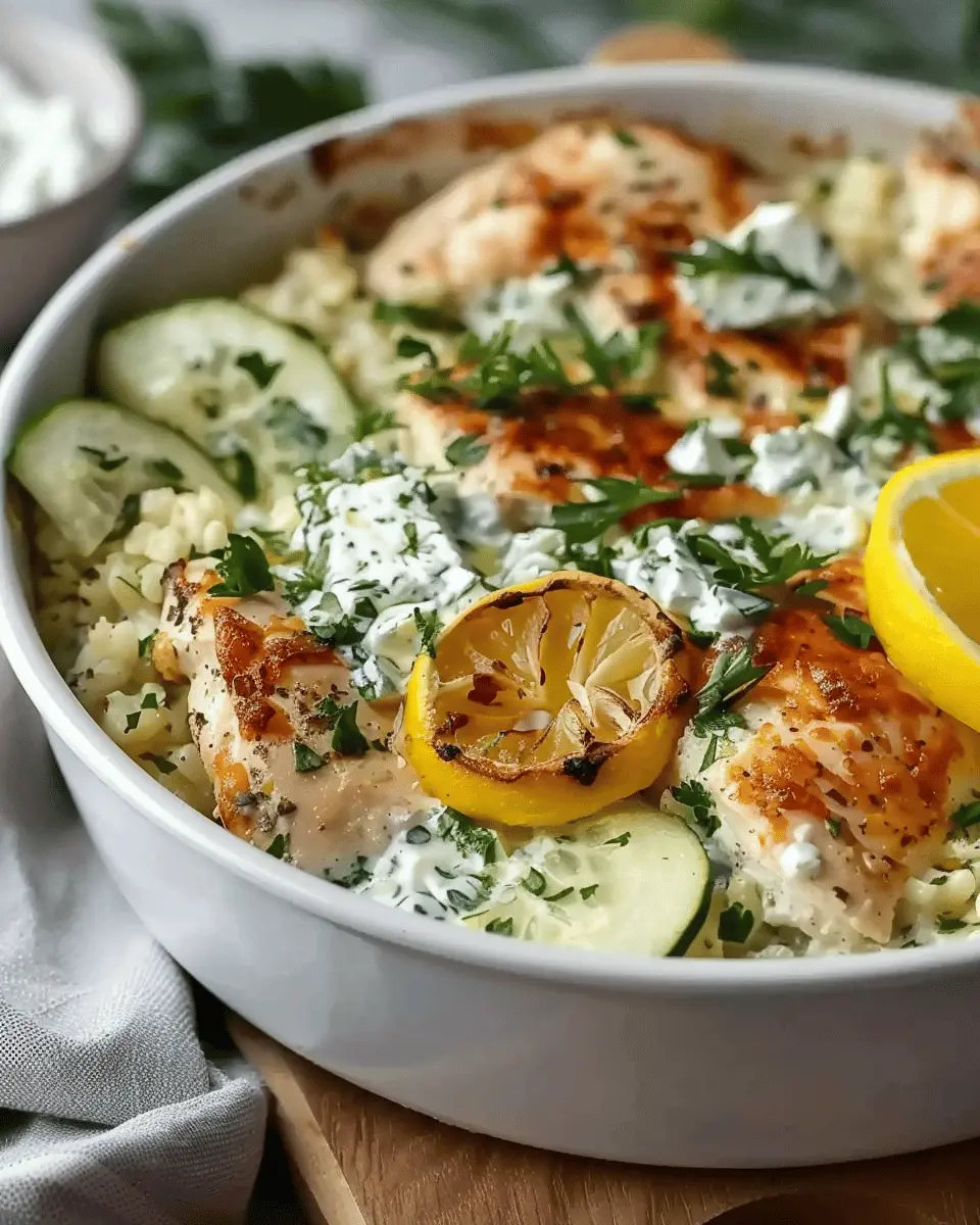 Dump-and-Bake Chicken Tzatziki Casserole: Easy Family Delight
