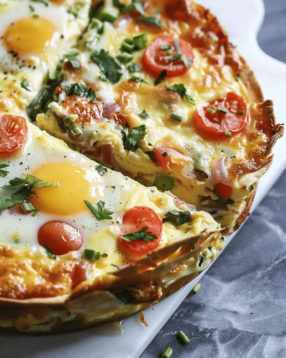 Egg Tortilla Bake: Easy Comfort Food with Turkey Bacon and Chicken Ham