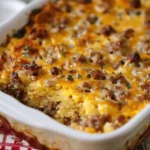 Sausage Hash Brown Breakfast Casserole