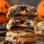Easy Halloween Oreo Stuffed Chocolate Chip Cookies