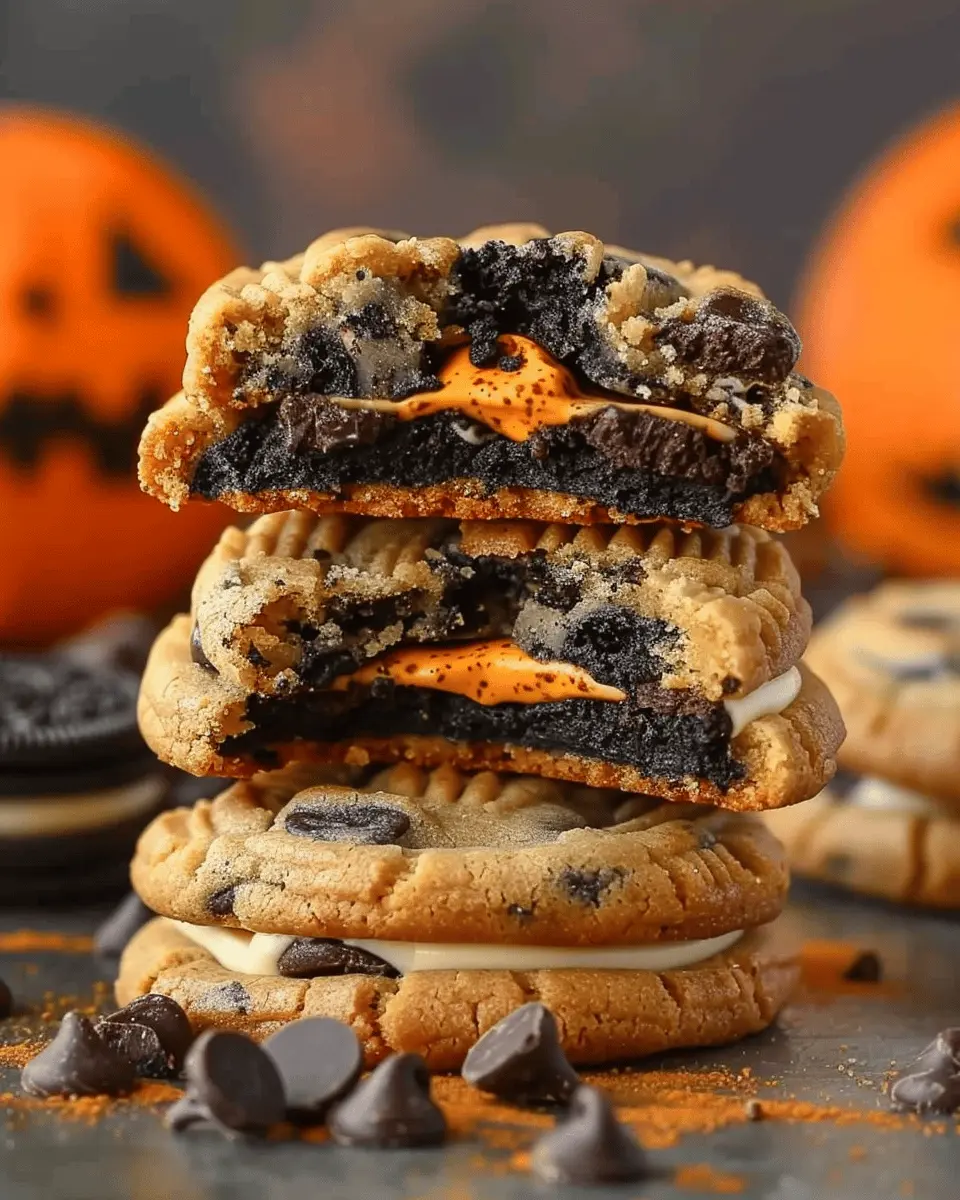 Easy Halloween Oreo Stuffed Chocolate Chip Cookies: Spooky Treats for Everyone