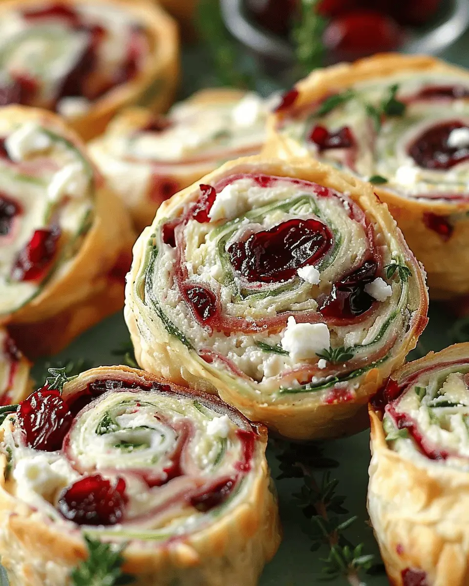 Cranberry and Feta Pinwheels: Easy Party Bites Everyone Loves