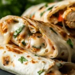 Cheesy Garlic Chicken Wraps