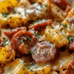 Cheesy Ranch Potatoes and Smoked Sausage