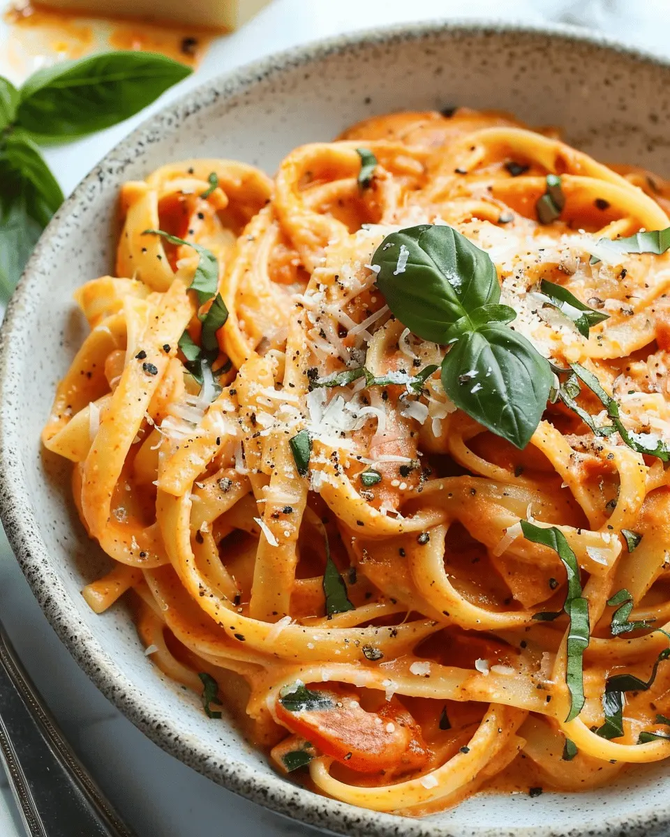 Easy One Pot Creamy Tomato Pasta with Turkey Bacon Delight