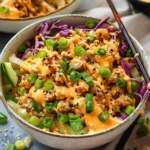 Egg Roll in a Bowl with Creamy Chili Sauce