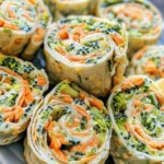 Vegan Veggie Pinwheels with Broccoli and Carrots