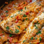 Tilapia in Roasted Pepper Sauce