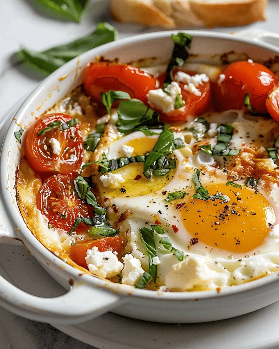 Baked Feta Eggs: Easy and Indulgent Breakfast with Turkey Bacon