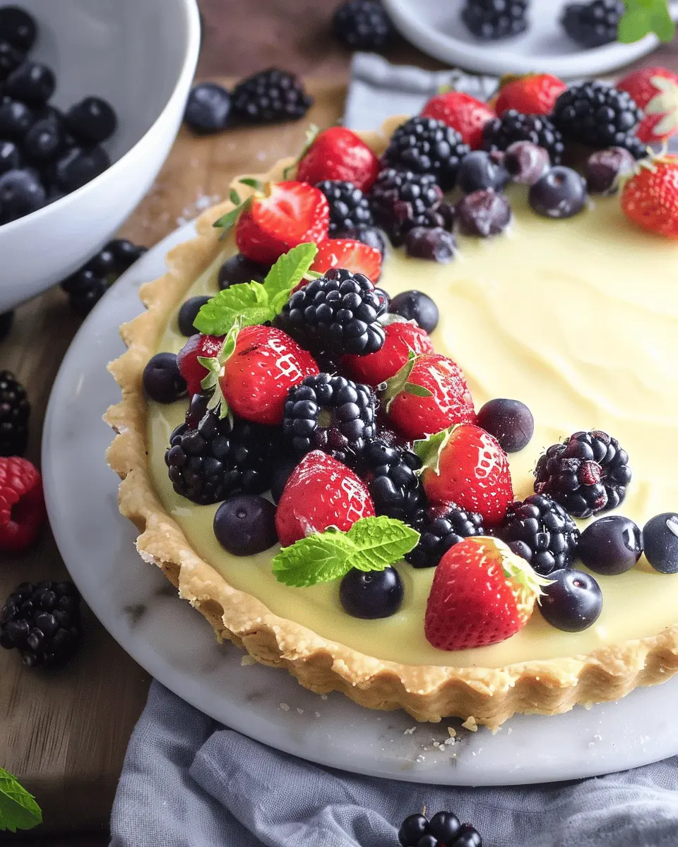 Vanilla Custard Tart: The Best Summer Berries Delight