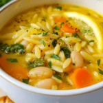 White Bean Soup with Lemon and Orzo