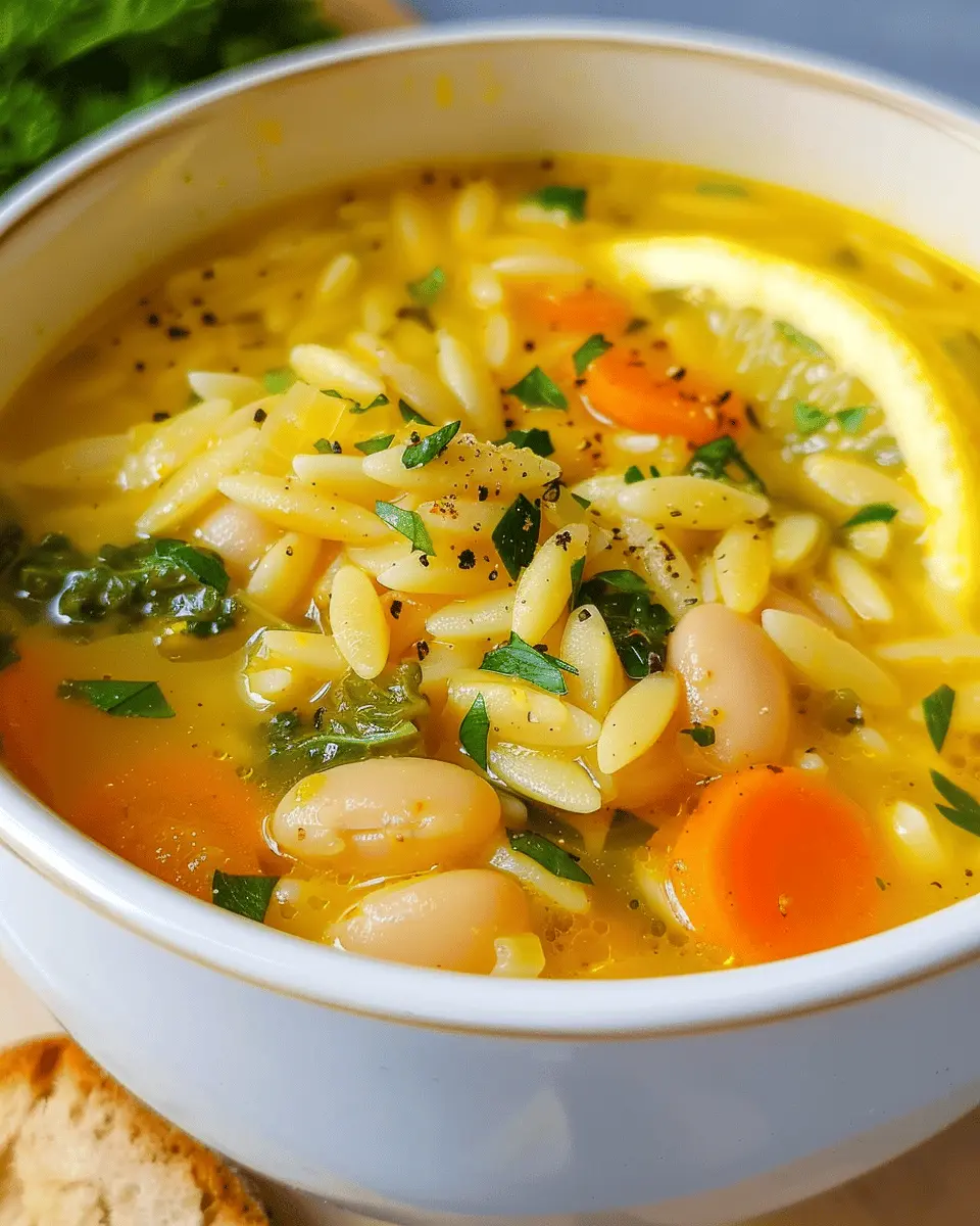 White Bean Soup with Lemon and Orzo: A Zesty Comfort Classic