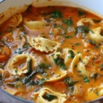 One Pot Vegetable Tortellini Soup