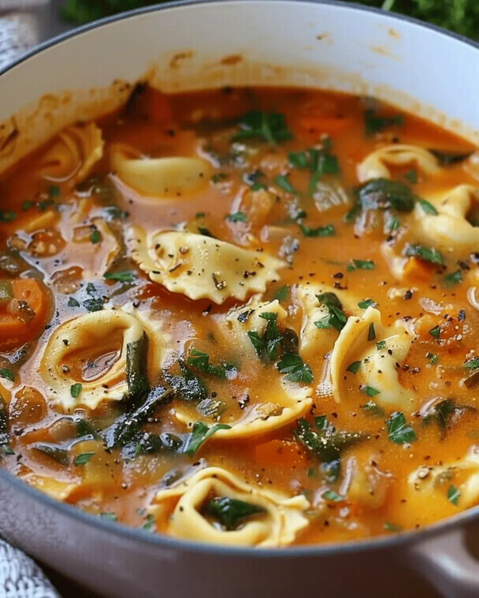 One Pot Vegetable Tortellini Soup: Easy Comfort Food Delight