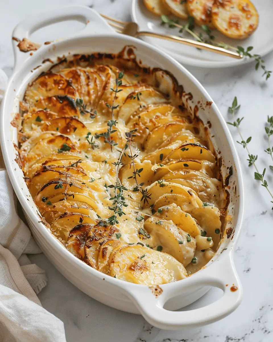 Creamy Scalloped Potatoes with Turkey Bacon and Chicken Ham Delight
