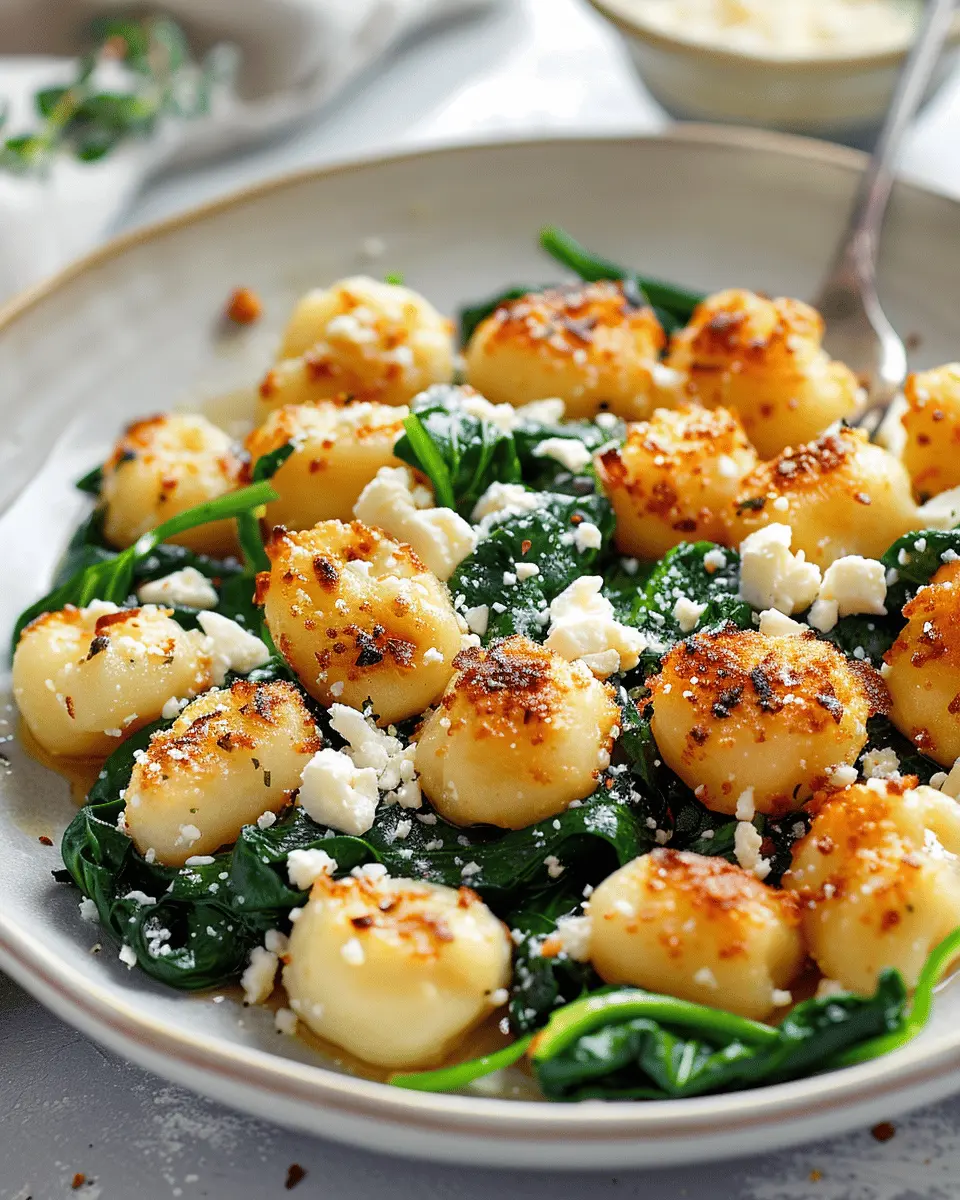 Crispy Gnocchi with Spinach and Feta: A Delightfully Easy Recipe
