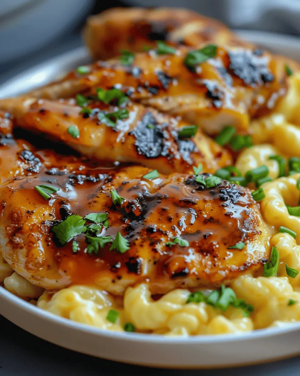 High Protein Honey Garlic Butter Chicken with Mac & Cheese Made Easy