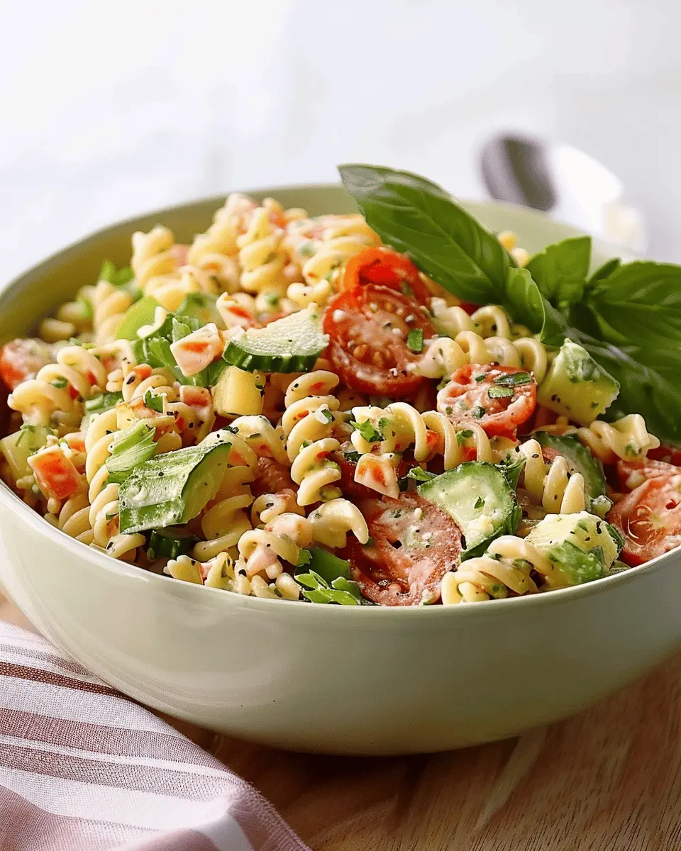 Kid-Friendly Pasta Salad Made Easy for Busy Families with Turkey Bacon and Chicken Ham