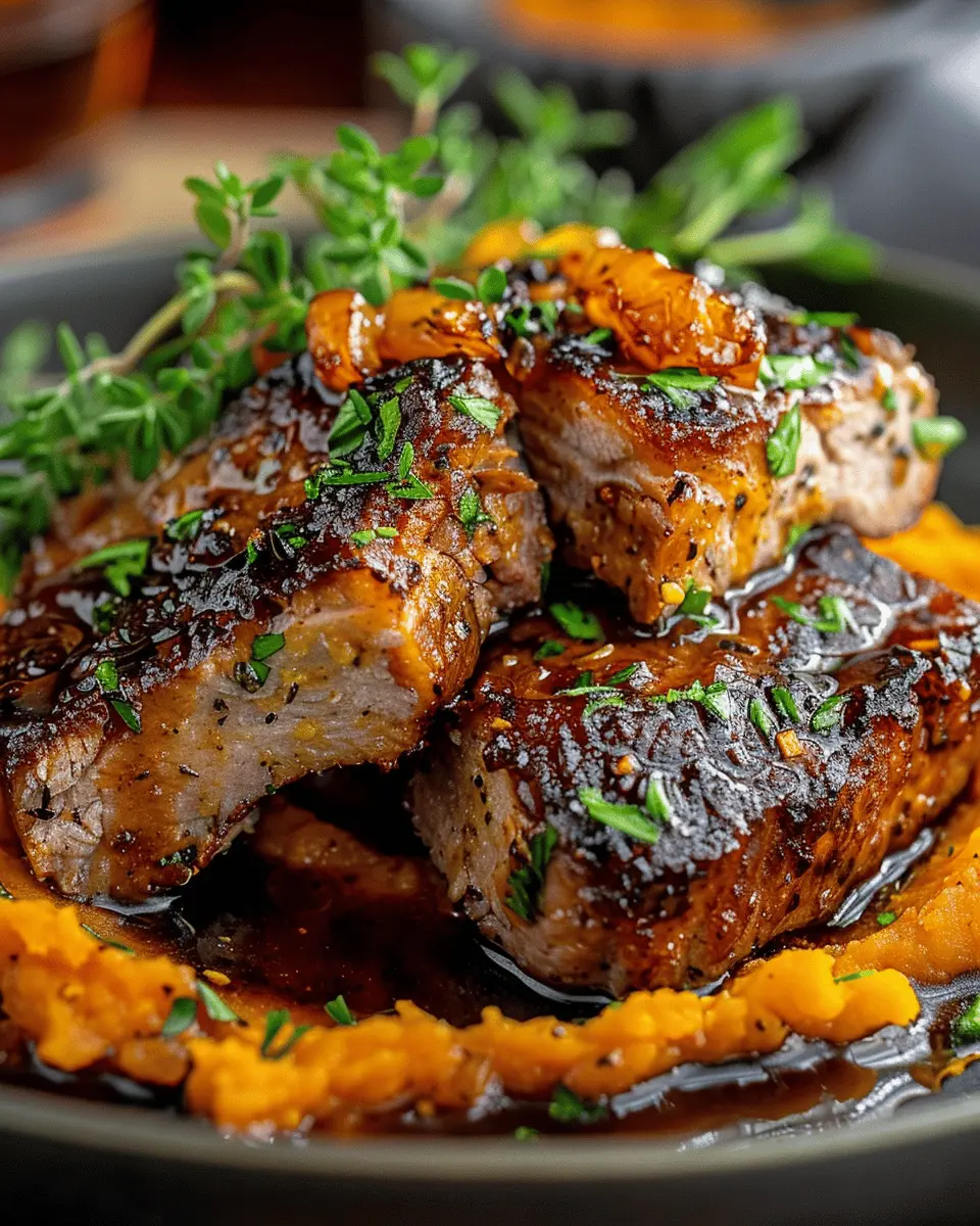 Apple Cider Pork with Mashed Sweet Potatoes: A Cozy Delight