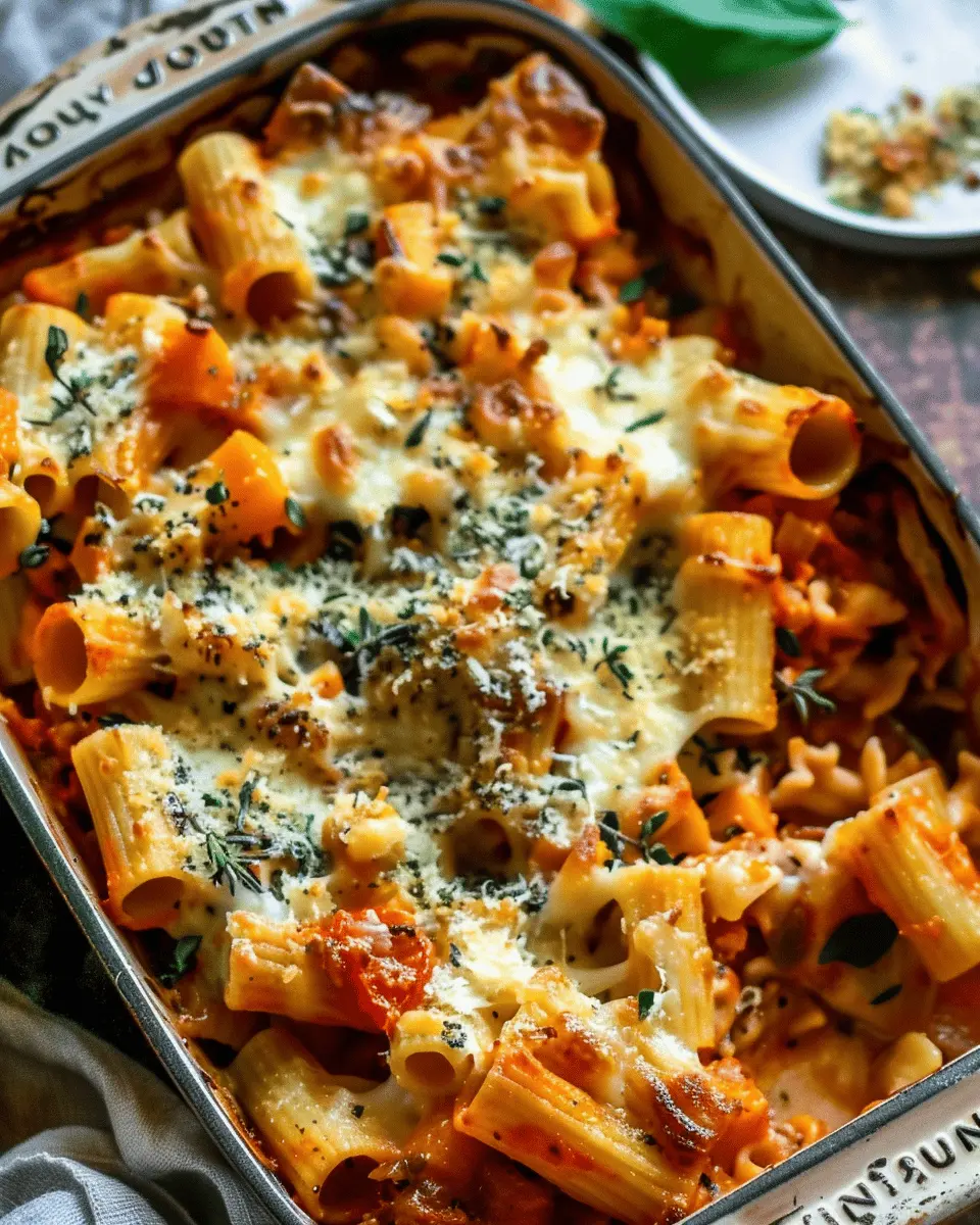 Pasta Bake with Pumpkin Tomato Sauce: Deliciously Comforting Dish