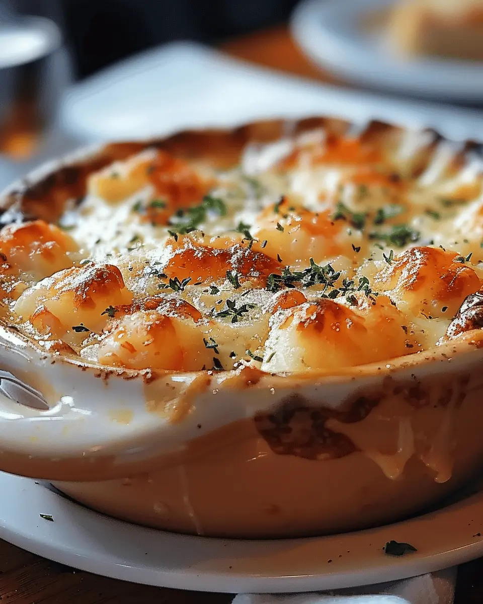 Indulgent Seafood Gratin Recipe with Turkey Bacon and Chicken Ham