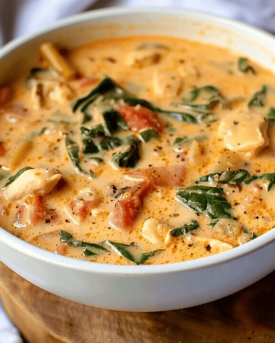 Creamy Marry Me Tuscan Chicken Soup with Turkey Bacon Delight