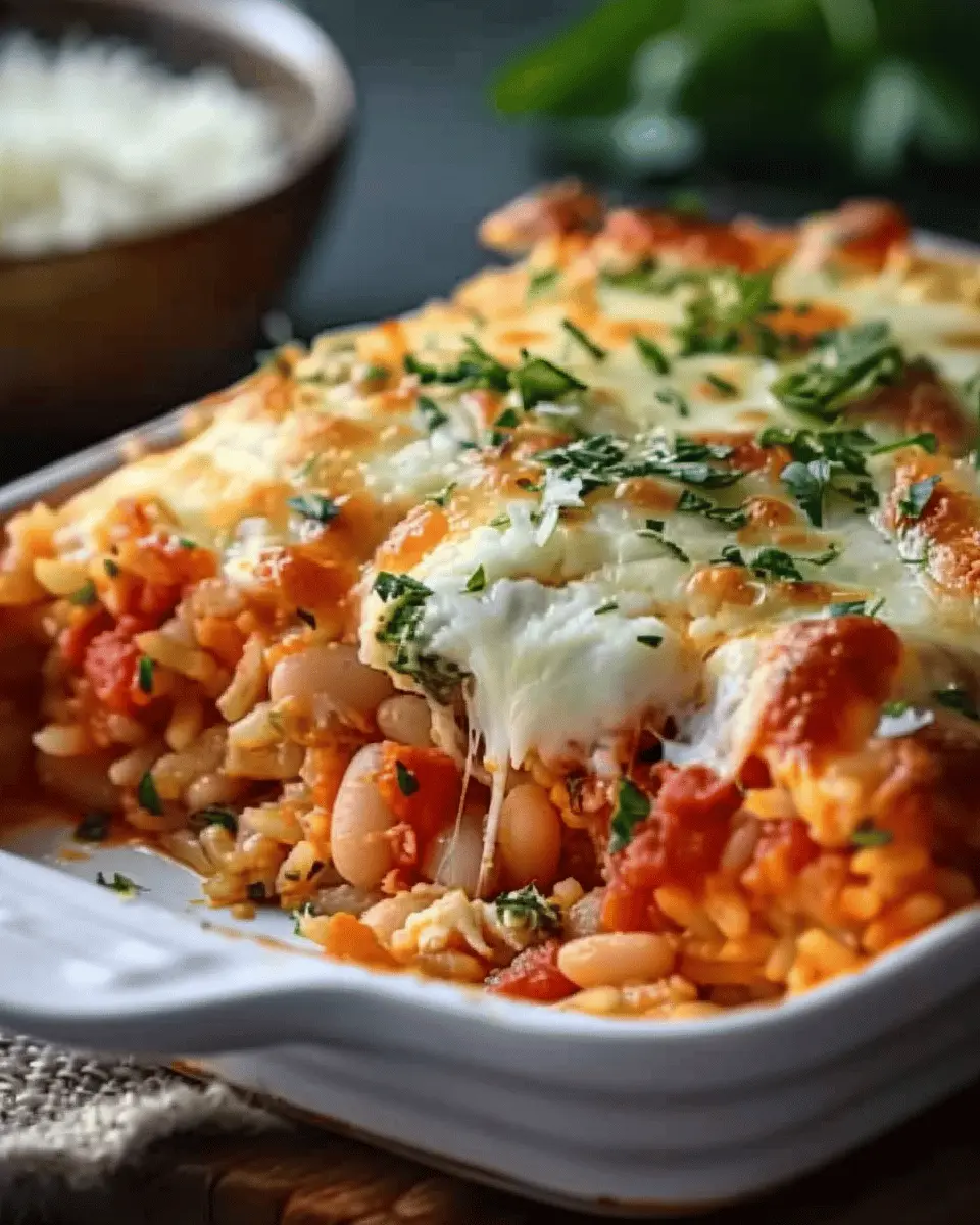 Delicious Vegetarian Pizza Casserole: Easy White Beans and Rice Recipe