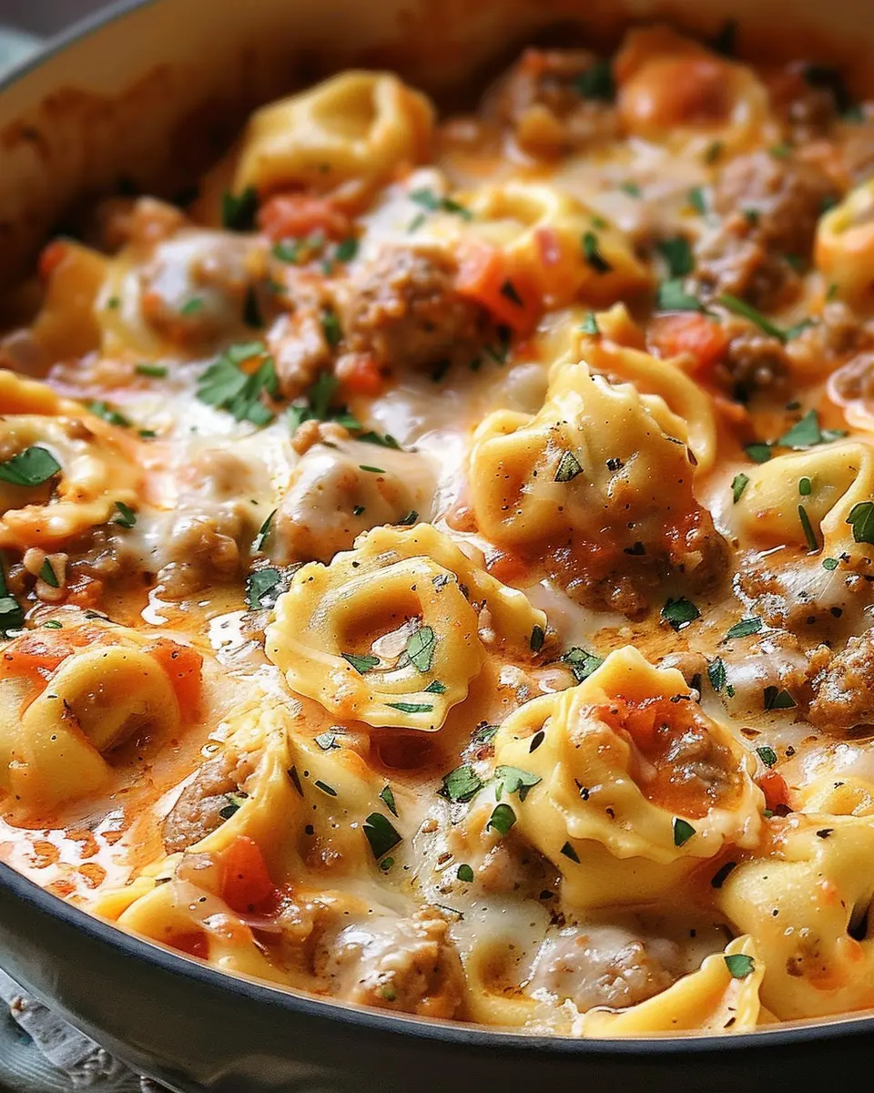 Crockpot Cheese Tortellini and Sausage: Easy Comfort Food Delight