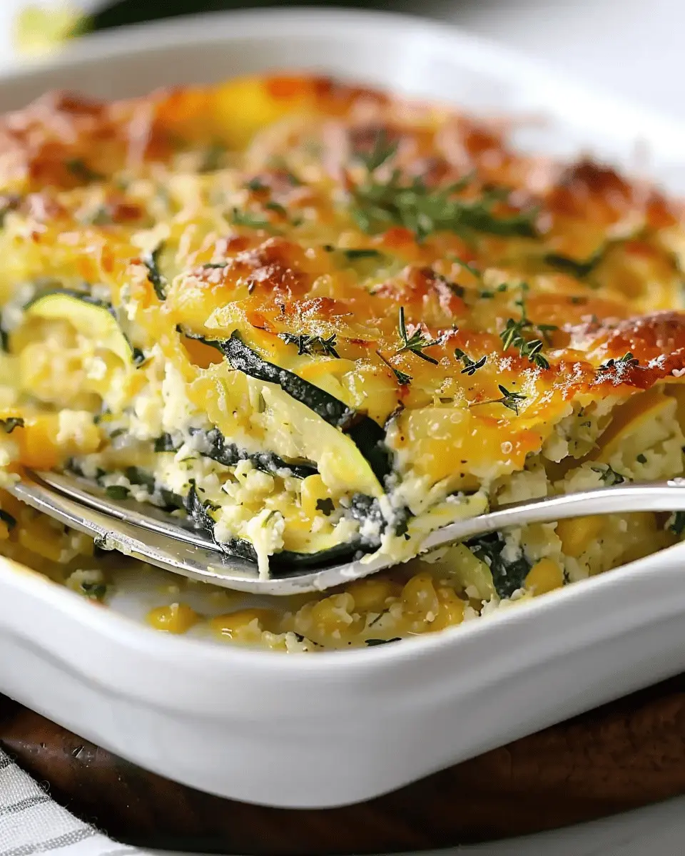 Heavenly Savory Garden Zucchini Casserole with Turkey Bacon Delight