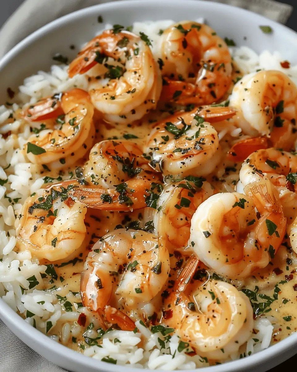 Easy Shrimp and Rice Recipes: Indulgent Creamy Garlic Butter Shrimp Fast