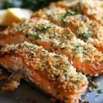Crispy Parmesan Crusted Baked Salmon
