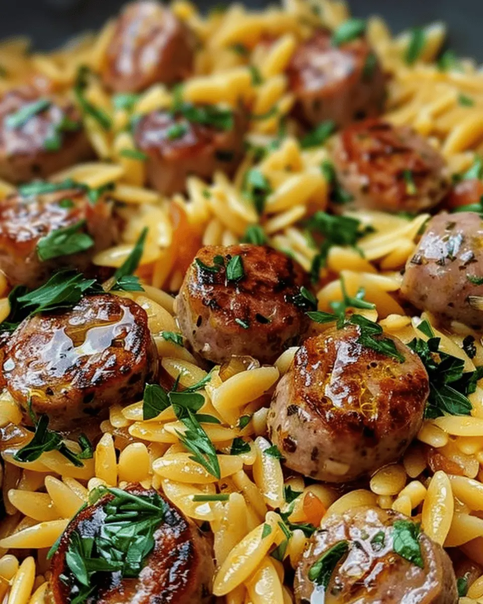 One-Pot Garlic Butter Sausage and Orzo: Easy Comfort Dish