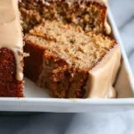 Sweet Glazed Zucchini Cake with Brown Sugar Icing