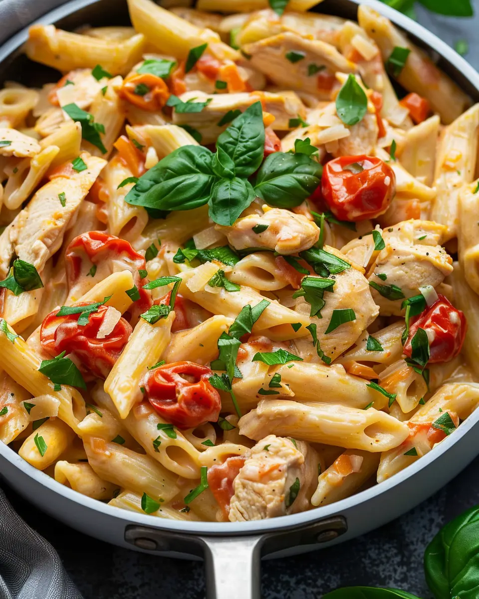 Creamy Spicy Chicken Pasta: A Cozy Dish with Summer Veggies