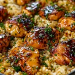 One-Pan Honey Butter Garlic Chicken & Rice