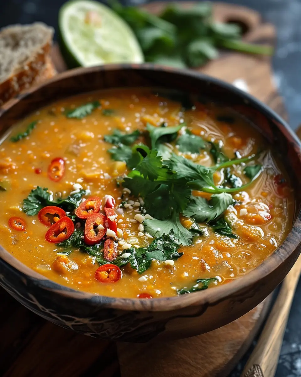 Cozy Up With Thai Coconut Red Lentil Soup: A Warming Delight