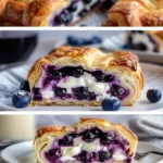 Blueberry Cream Cheese Croissant Casserole