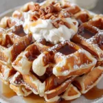 Cinnamon Roll Waffles Cream Cheese