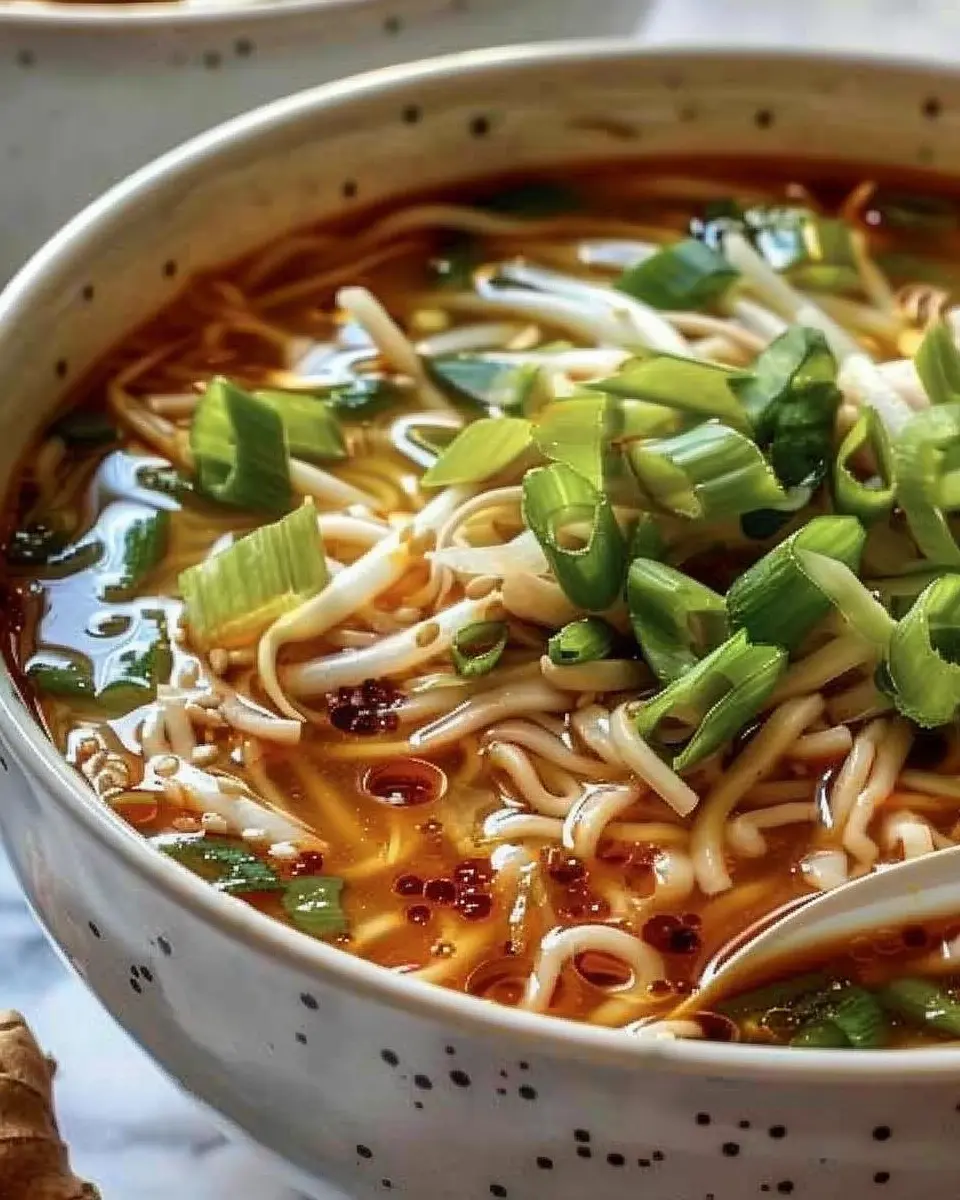 Aromatic Ginger Scallion Chicken Noodle Soup: A Cozy Delight