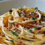 Caramelized Onion Pasta with Chilli Oil