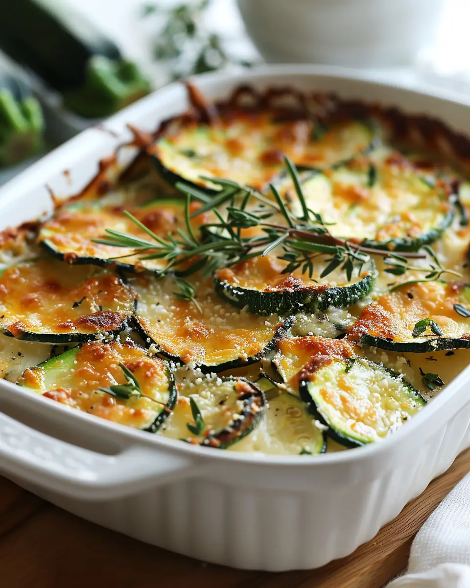 Zucchini Gratin: Easy Comfort Food with Turkey Bacon and Chicken Ham
