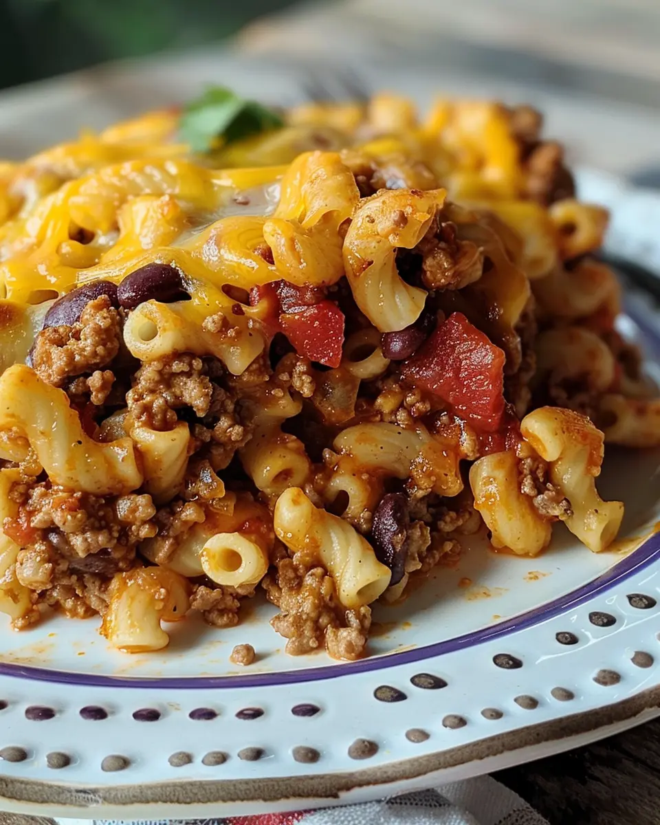 Chili Mac Casserole: Easy Turkey Bacon and Chicken Ham Delight