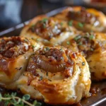 Savory French Onion Sausage Rolls