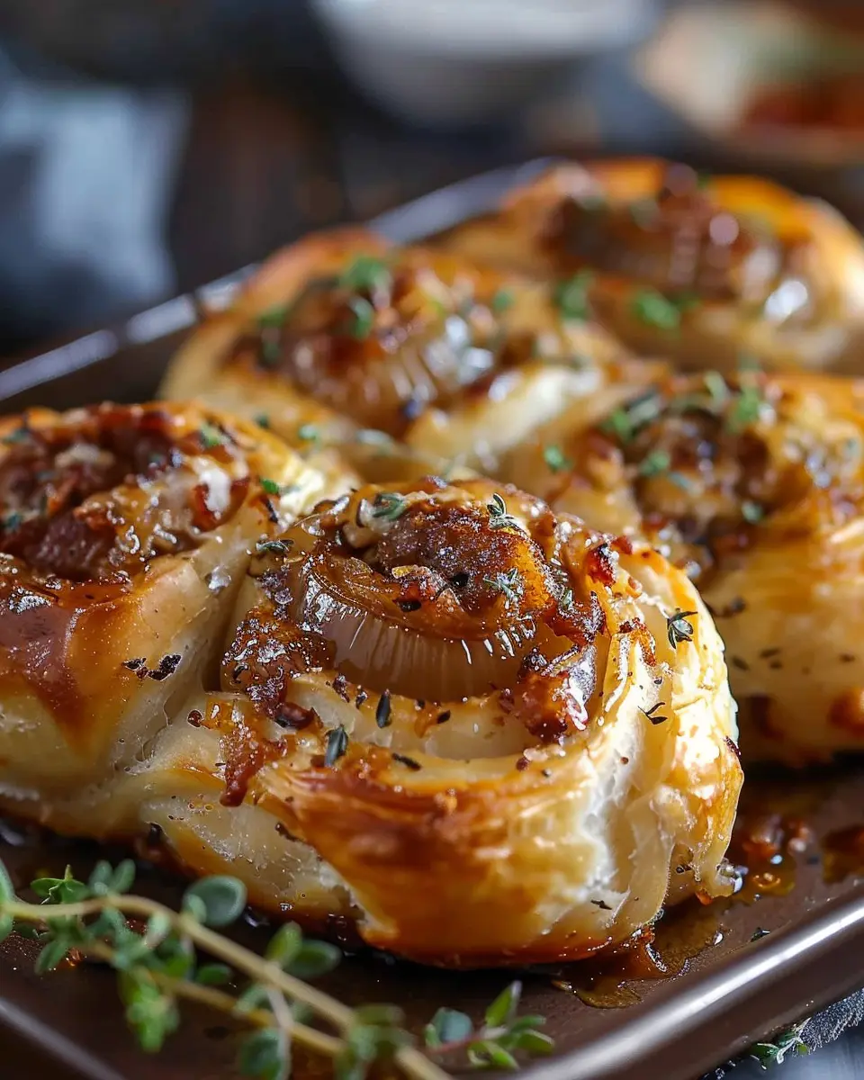 Savory French Onion Sausage Rolls: Indulgent Treat for Food Lovers