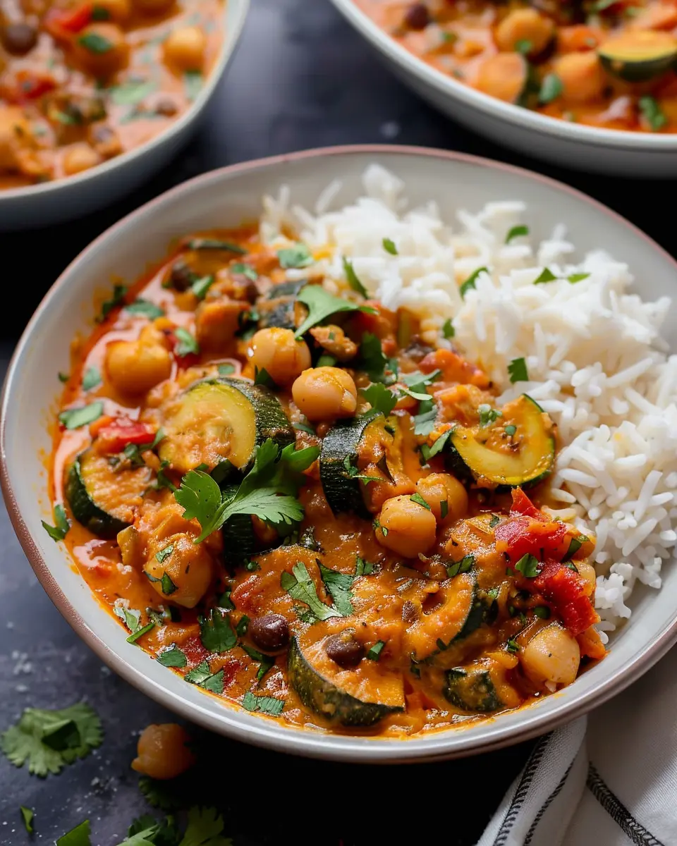 Spicy Baked Zucchini Chickpea Curry: A Cozy, Flavor-Packed Meal