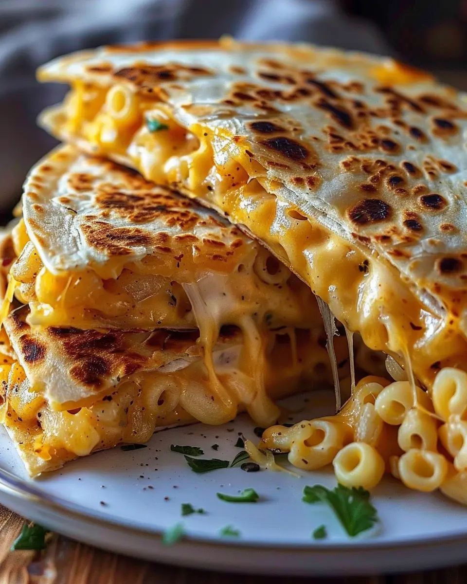Mac and Cheese Quesadillas: Indulgent Twist with Turkey Bacon