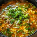 Cozy One-Pot Egg Roll Soup with Green Onions and Ginger