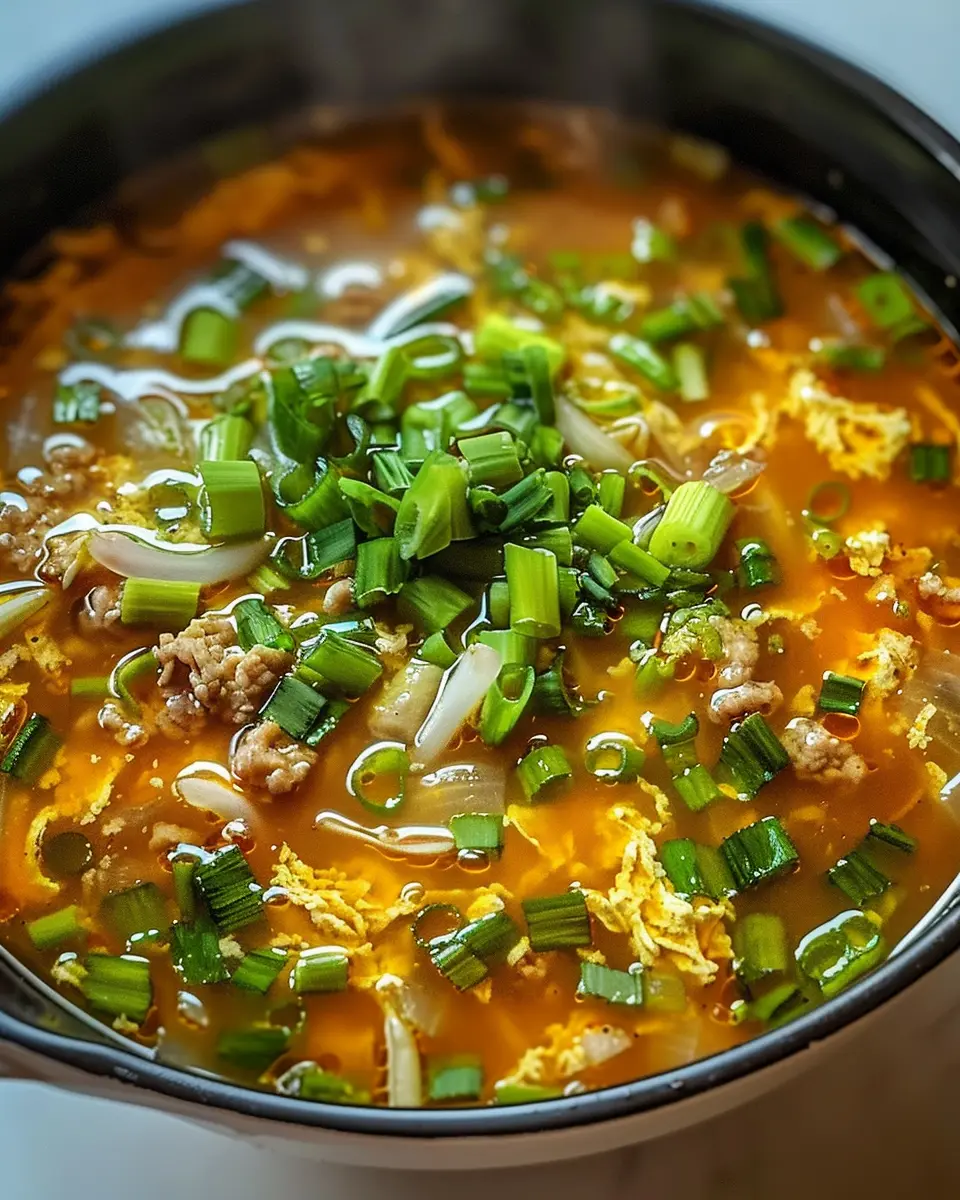 Cozy One-Pot Egg Roll Soup: Easy Recipe with Turkey Bacon and Ginger