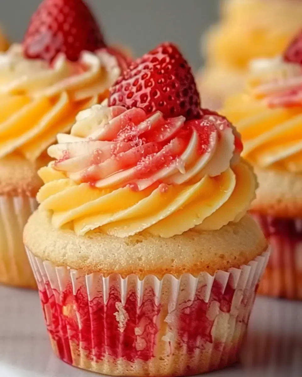 Mango Strawberry Sunset Cupcakes: Indulgent Treats for Any Occasion
